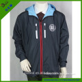 Men's woven 100% polyester waterproof YKK zipper-up reversible jacket